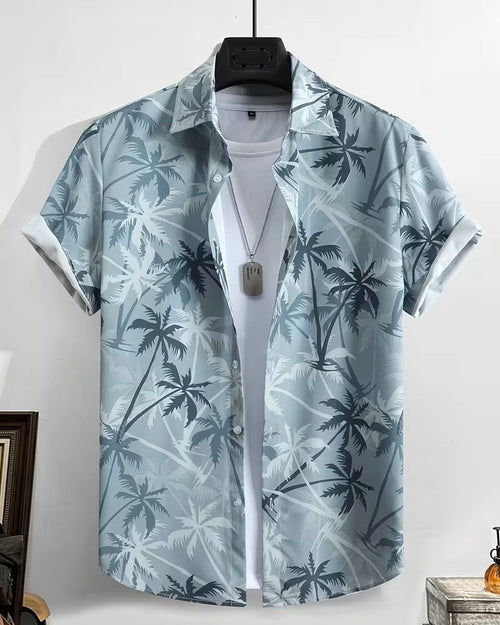 Camicia Hawaiana Uomo con Motivo Palme