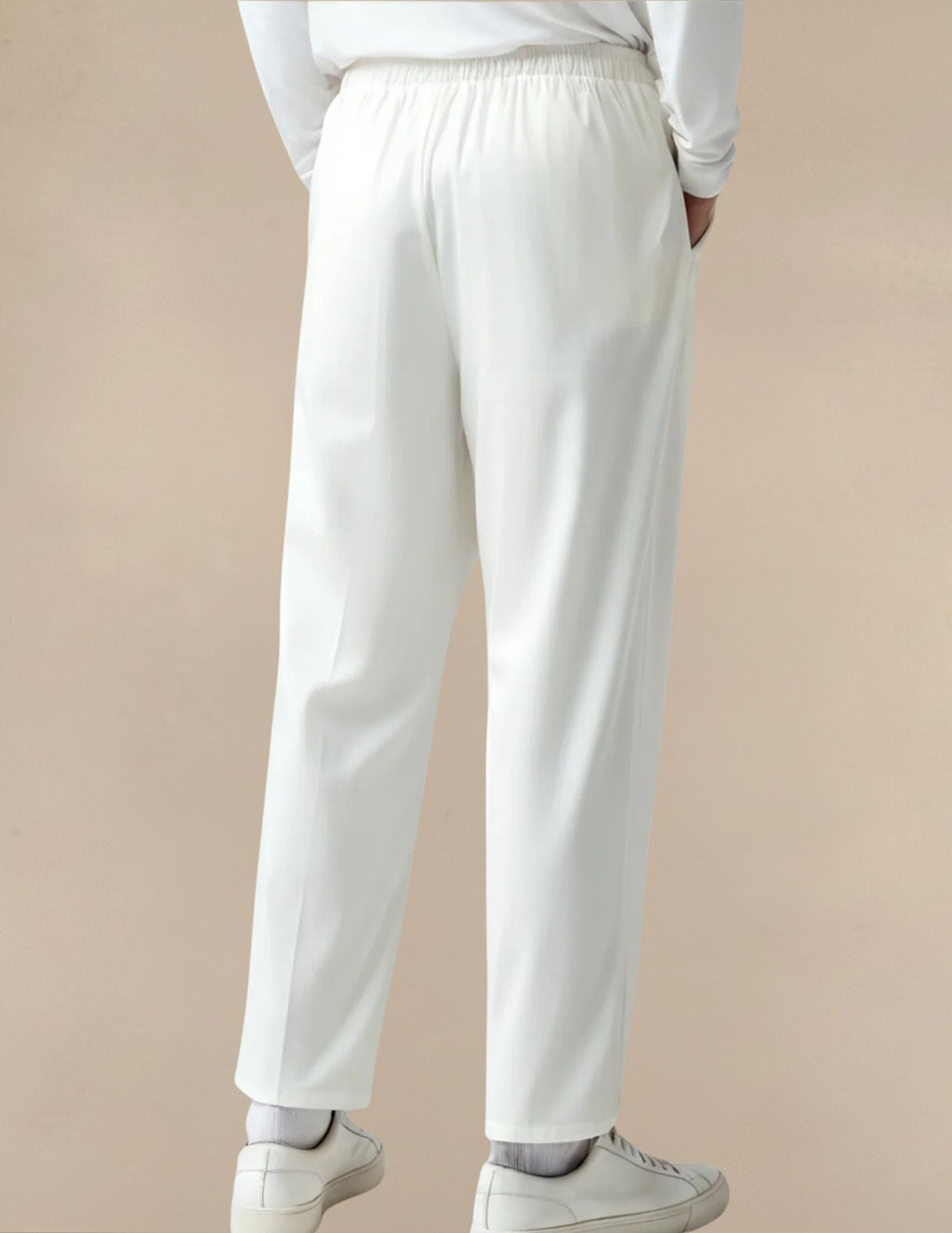 Pantaloni Uomo in Lino e Cotone con Elastico e Coulisse