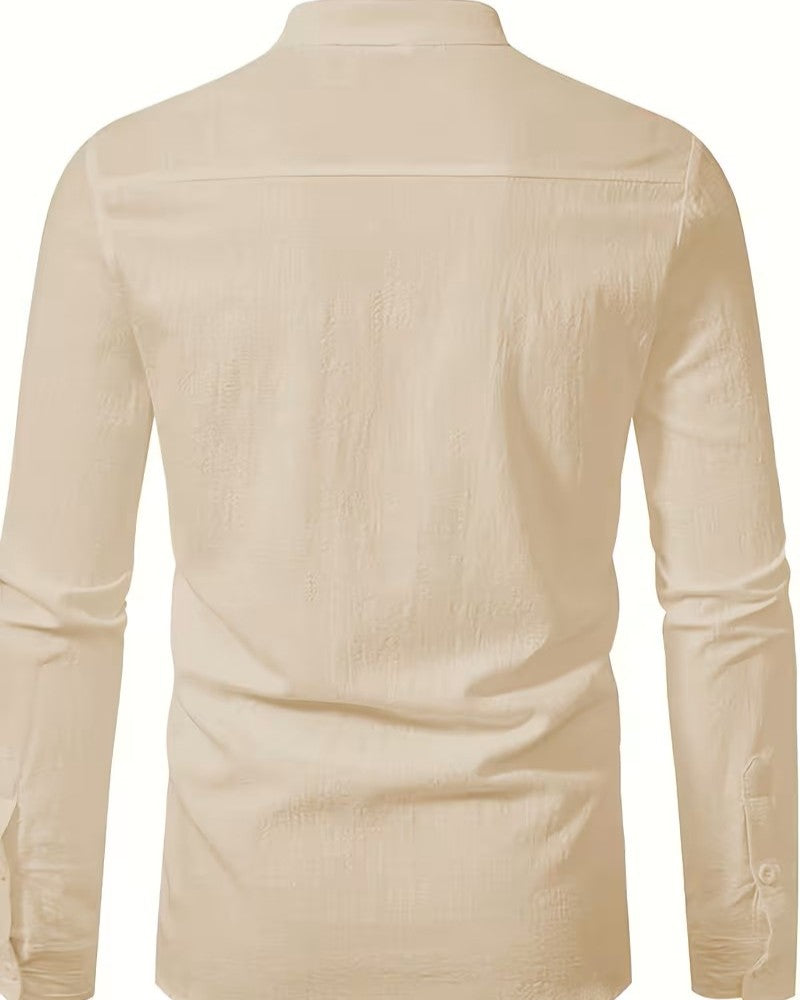 Henley Uomo Manica Lunga da Vacanza