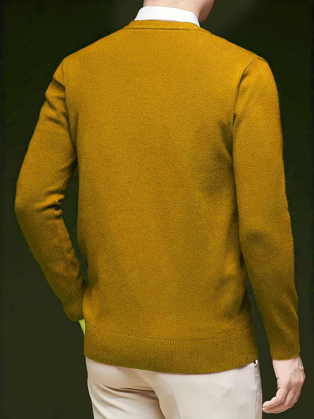Maglione Uomo in Maglia a V Caldo per Autunno e Inverno