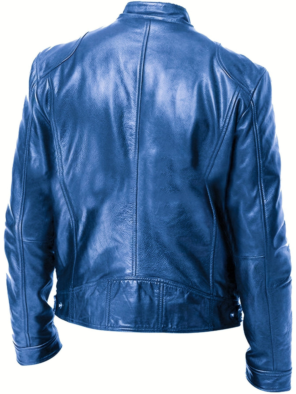 Giacca Uomo Elegante con Collo alla Coreana e Zip