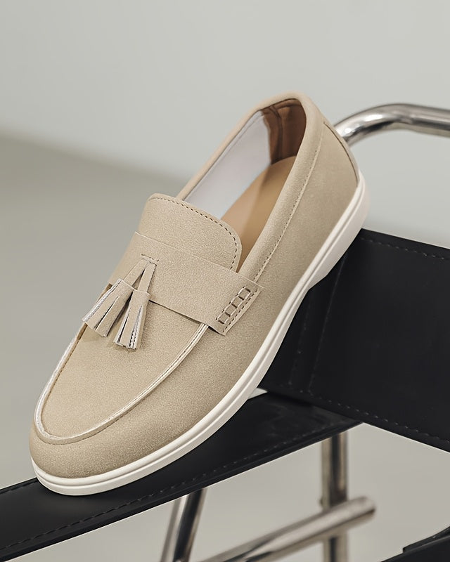 Mocassini Uomo Slip-On in Tela Stile Britannico