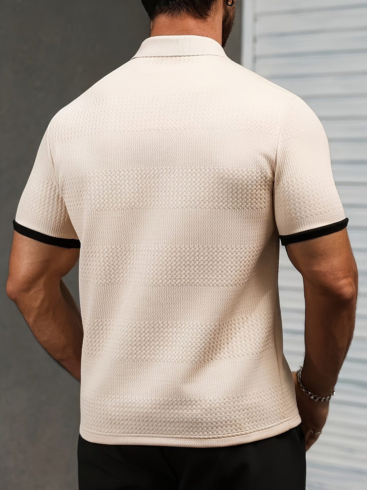 Polo Uomo Elasticizzata Elegante Casual