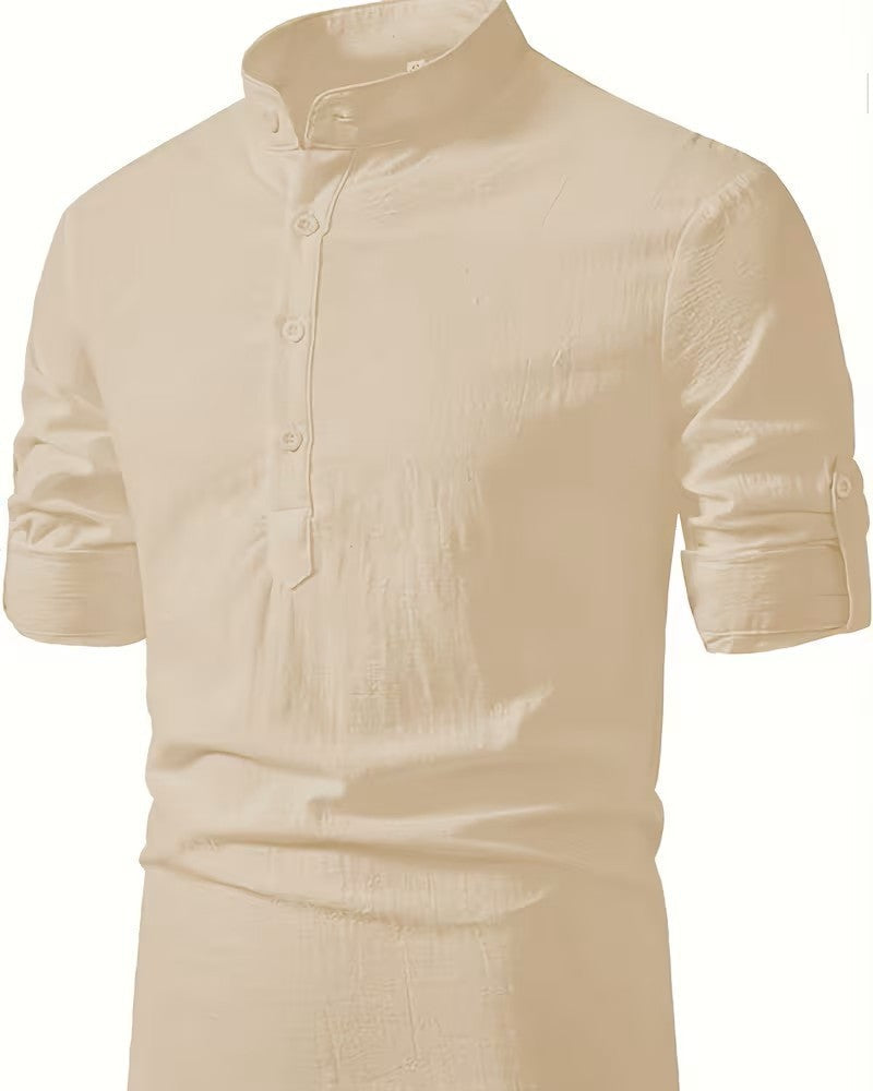 Henley Uomo Manica Lunga da Vacanza