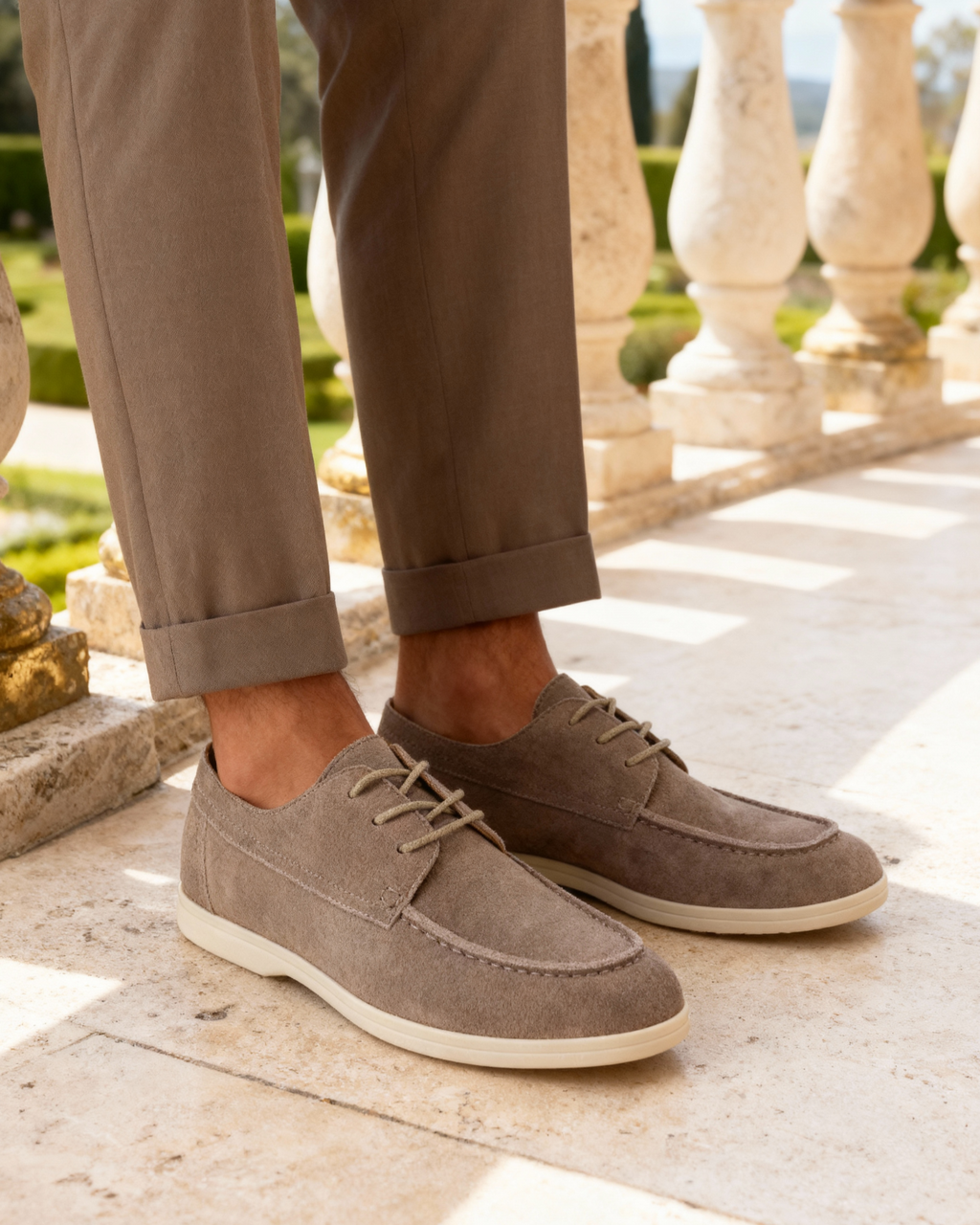 Scarpe Uomo Scamosciate Stringate Premium
