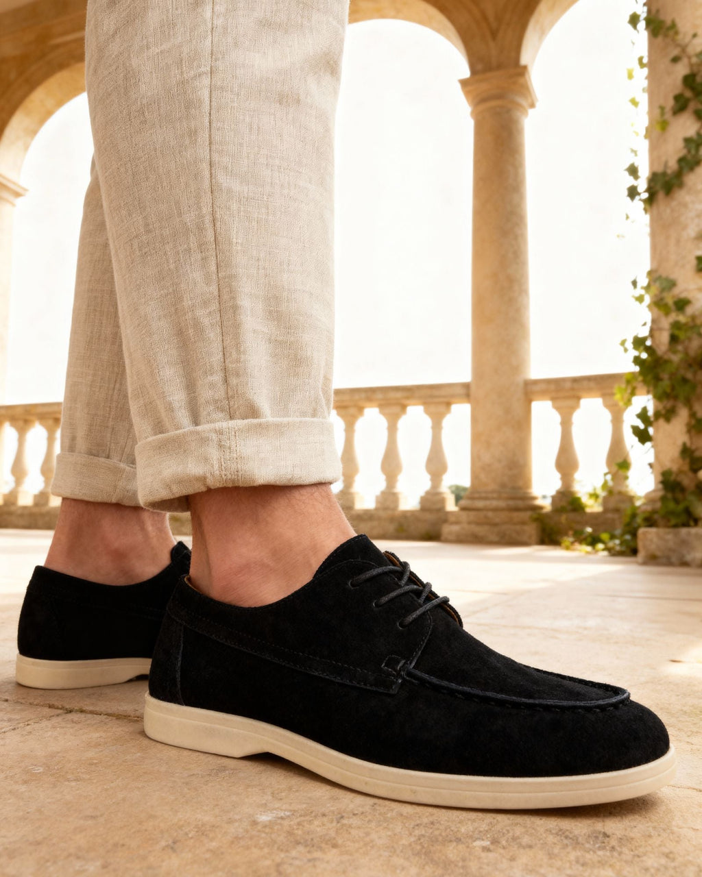 Scarpe Uomo Scamosciate Stringate Premium