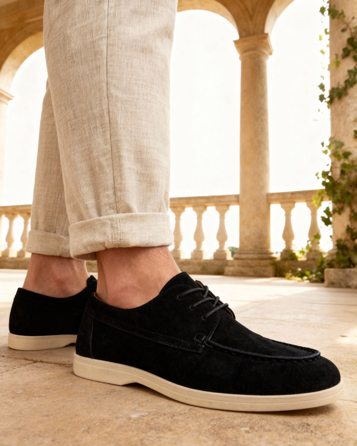 Scarpe Uomo Scamosciate Stringate Premium