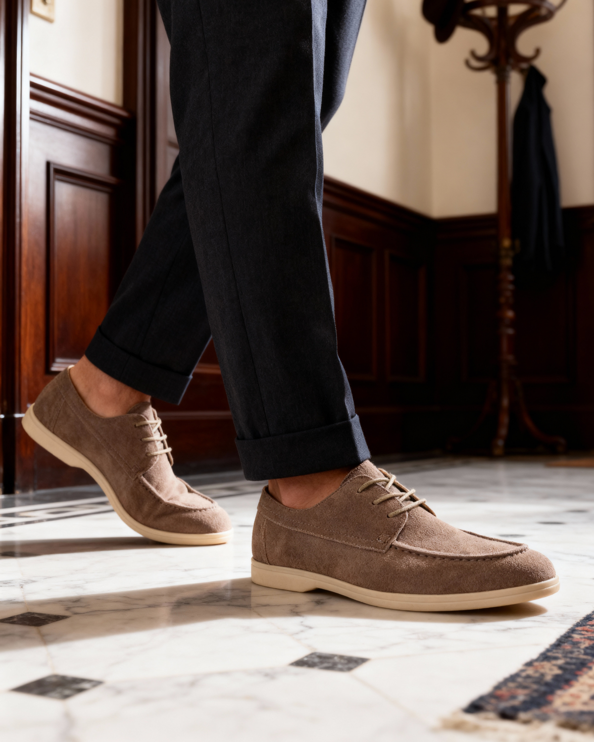 Scarpe Uomo Scamosciate Stringate Premium
