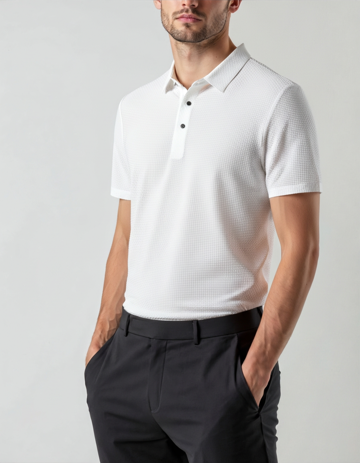 Polo Uomo in Seta Anti-Piega