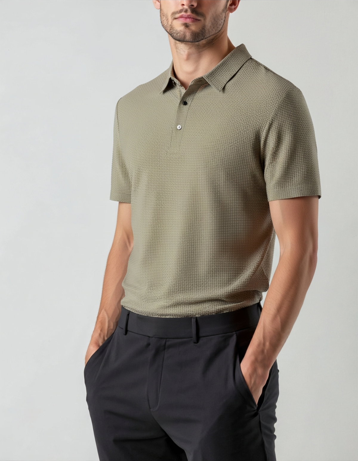 Polo Uomo in Seta Anti-Piega