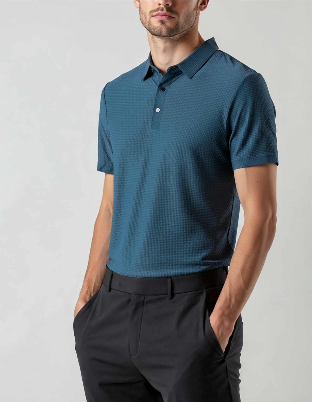 Polo Uomo in Seta Anti-Piega