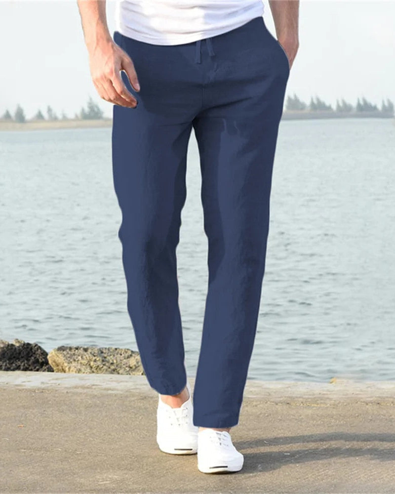 Pantaloni Uomo Traspiranti Taglio Comodo Estivi