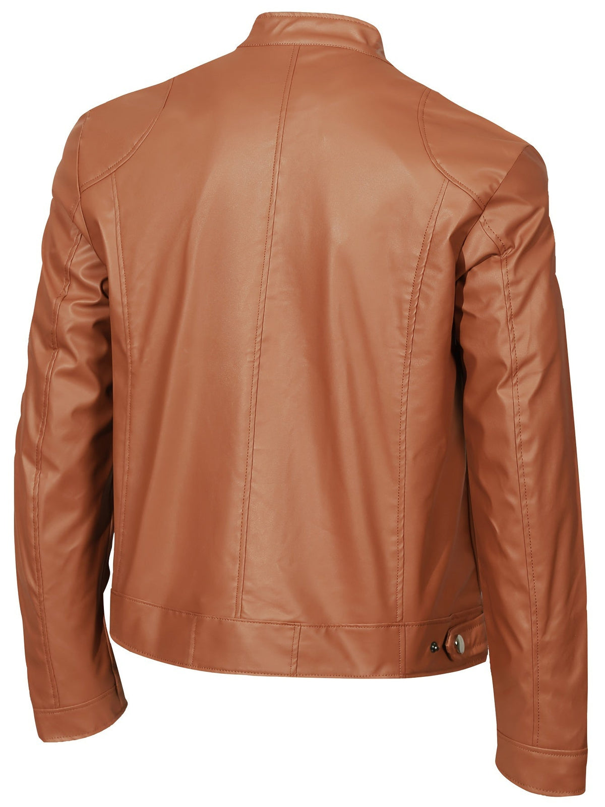 Giacca Uomo Elegante con Collo alla Coreana e Zip