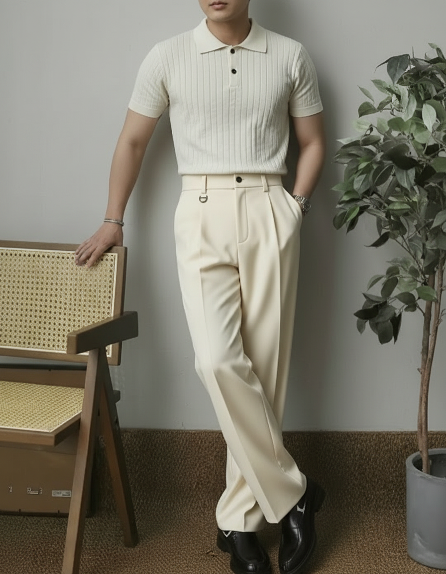 Pantaloni Uomo Eleganti Casual da Ufficio