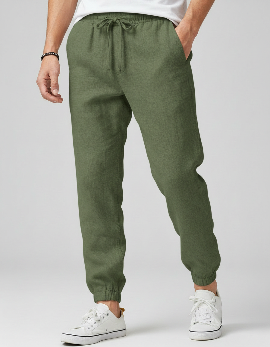 Pantaloni Uomo Traspiranti con Coulisse per Ogni Giorno