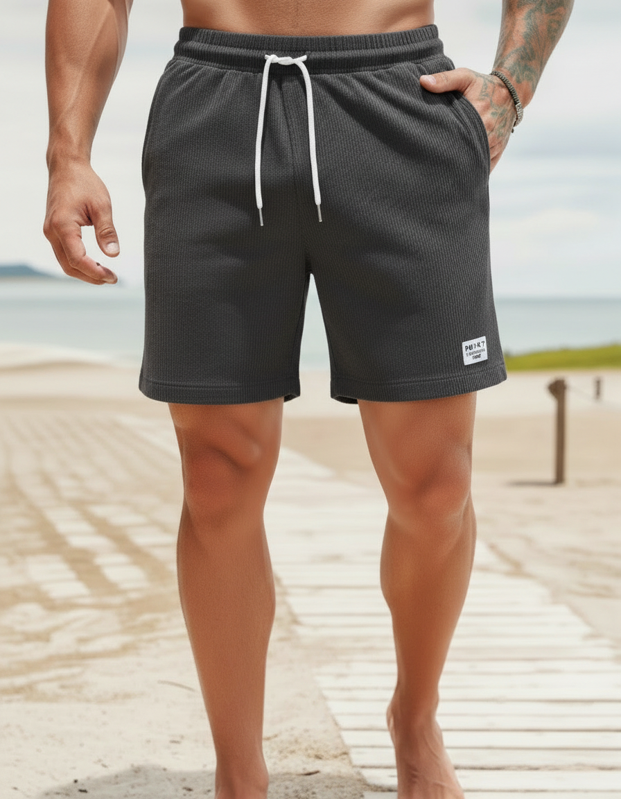 Pantaloncini Uomo in Velluto a Coste Slim Fit con Coulisse