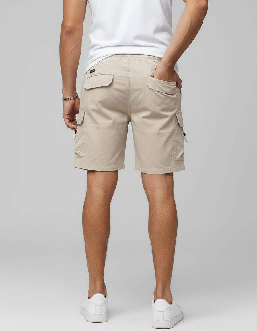 Pantaloncini Uomo Cargo Multitasche con Coulisse