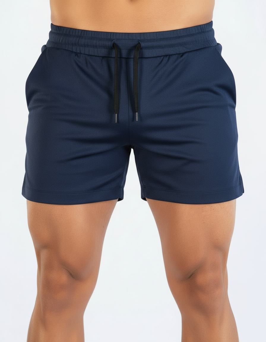 Pantaloncini Uomo Tinta Unita con Tasche e Coulisse