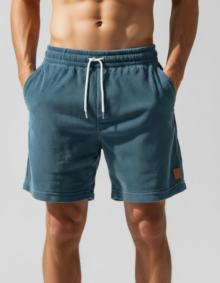 Pantaloncini Uomo Jogger in Velluto a Coste Sportivi