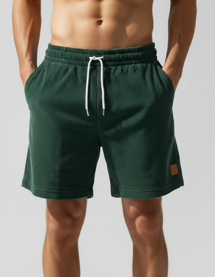 Pantaloncini Uomo Jogger in Velluto a Coste Sportivi