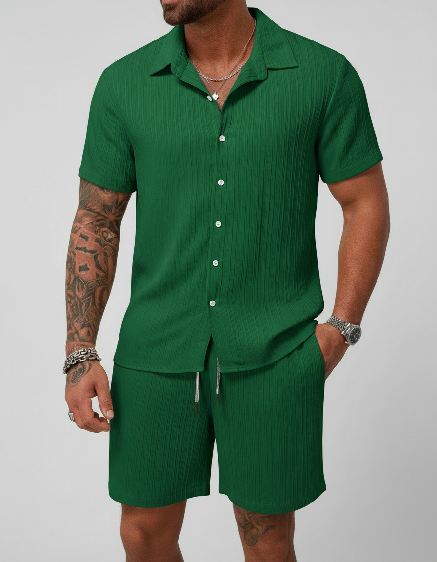 Completo Casual Uomo: Camicia e Pantaloncini
