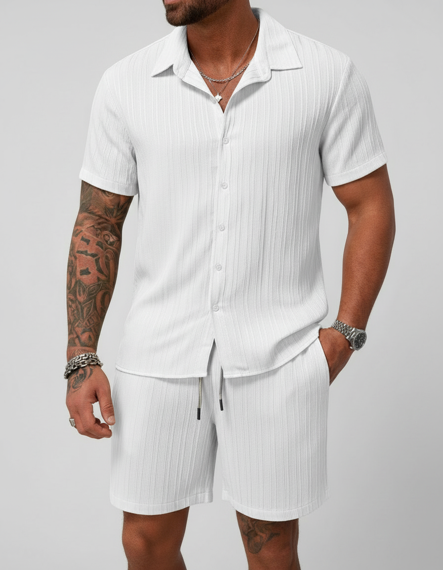 Completo Casual Uomo: Camicia e Pantaloncini