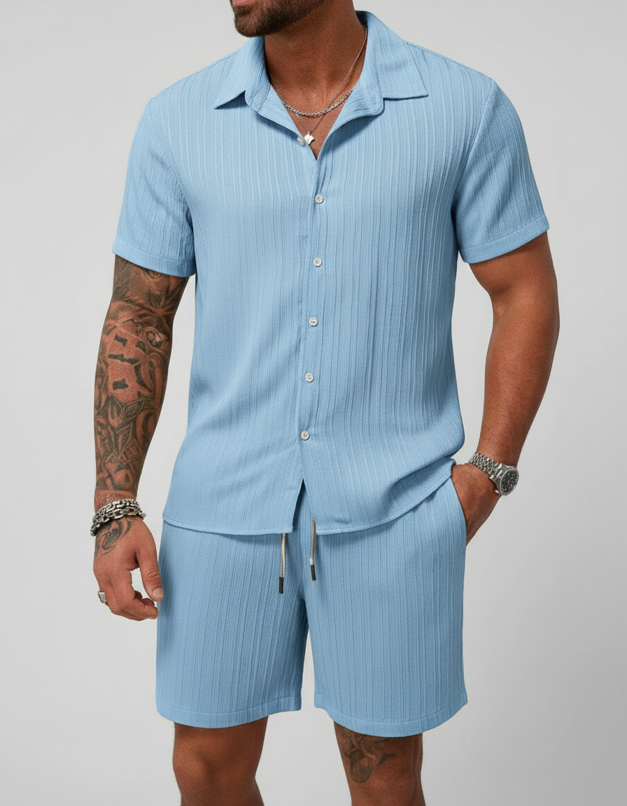Completo Casual Uomo: Camicia e Pantaloncini
