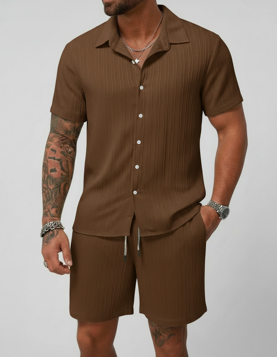 Completo Casual Uomo: Camicia e Pantaloncini