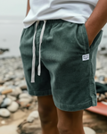 Pantaloncini Uomo in Velluto a Coste con Tasche