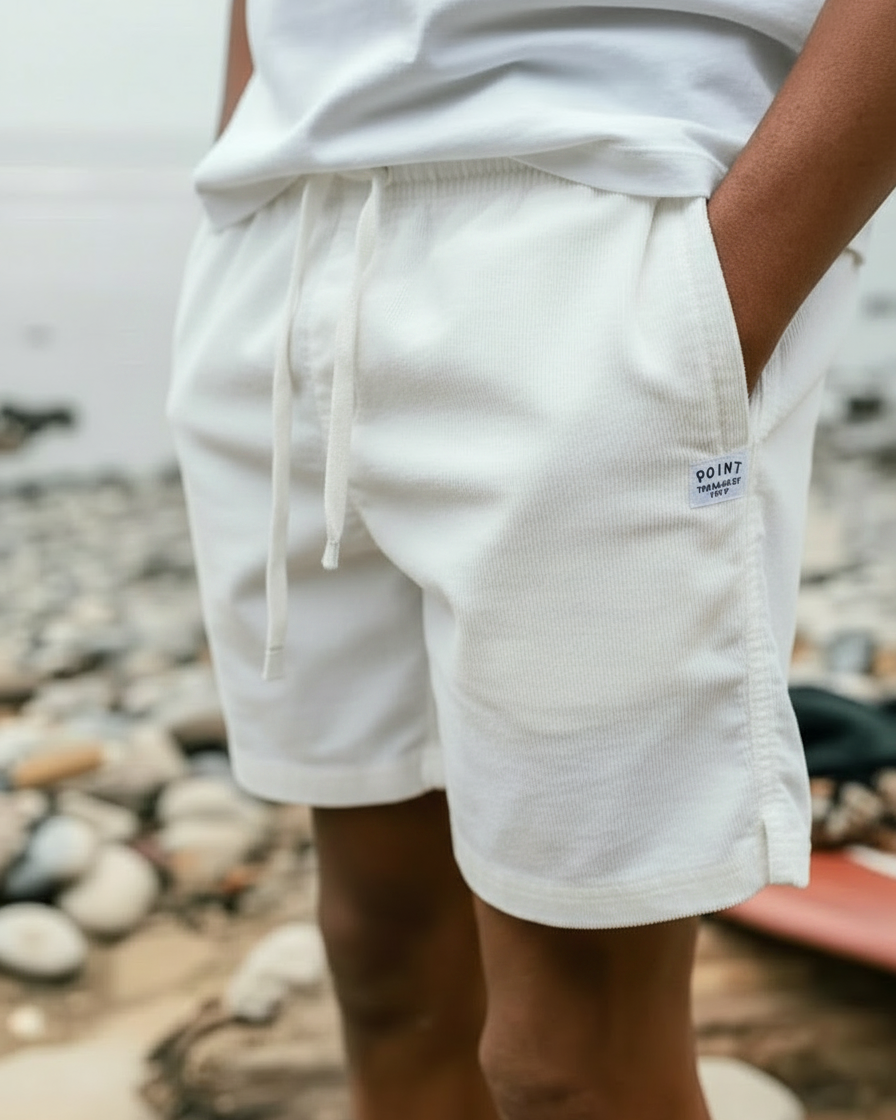 Pantaloncini Uomo in Velluto a Coste con Tasche