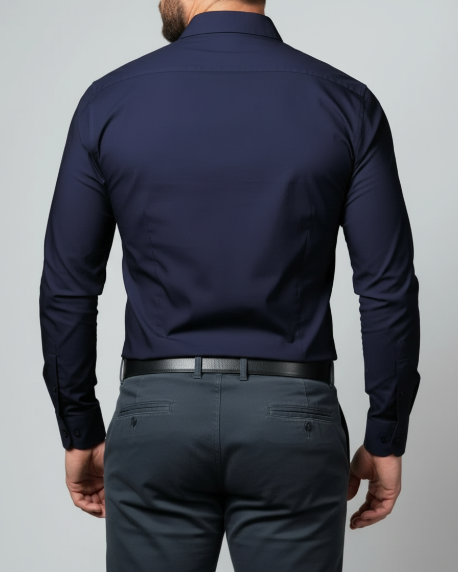 Camicia Uomo Elasticizzata Manica Lunga Formale