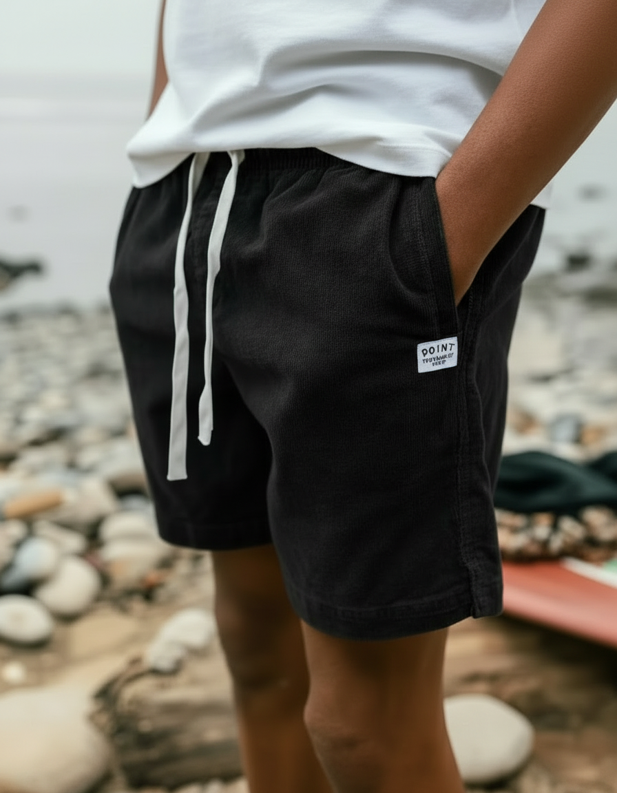 Pantaloncini Uomo in Velluto a Coste con Tasche