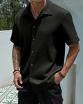 Camicia Uomo Classica Manica Corta Tinta Unita