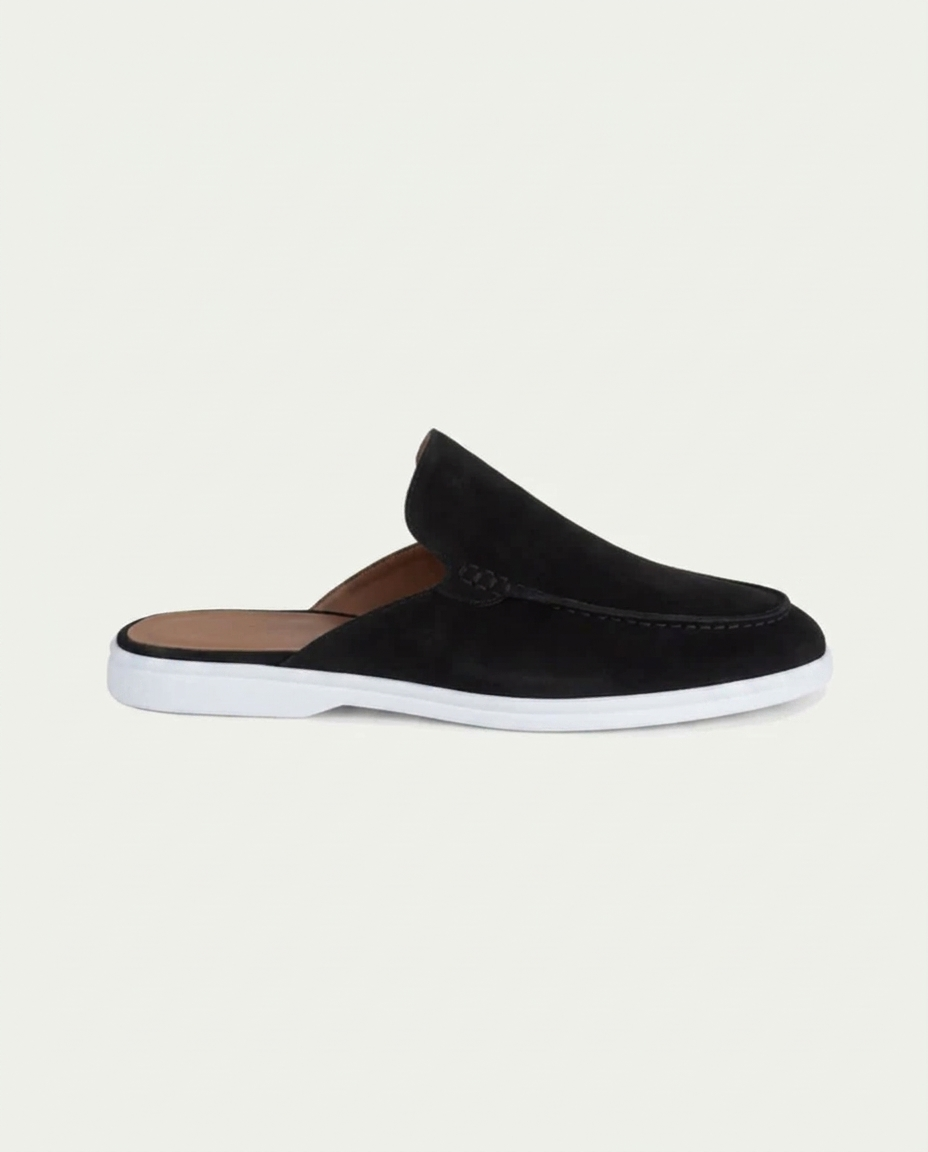 Mules Uomo Yacht Scamosciate Nere
