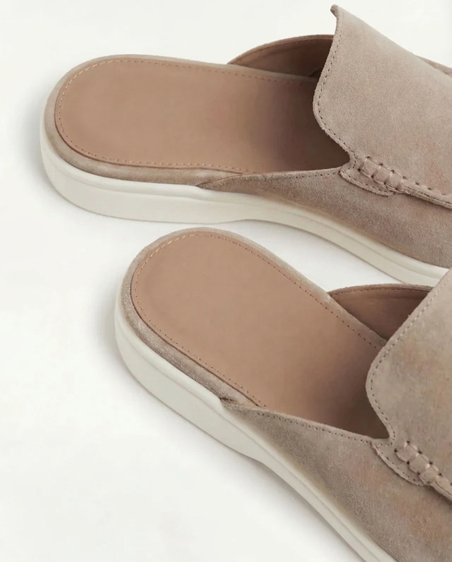 Mules Uomo Yacht Scamosciate Beige