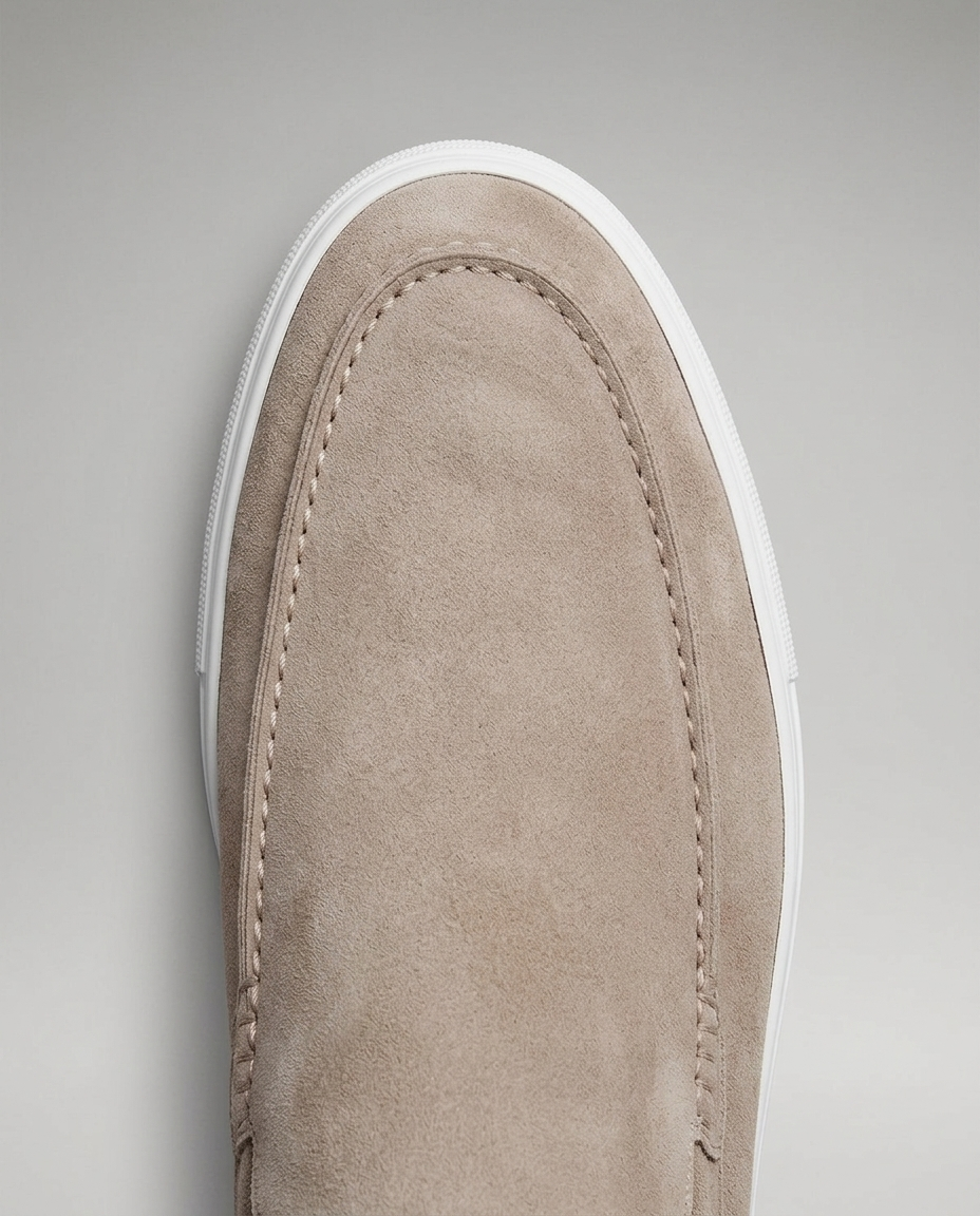 Mules Uomo Yacht Scamosciate Beige