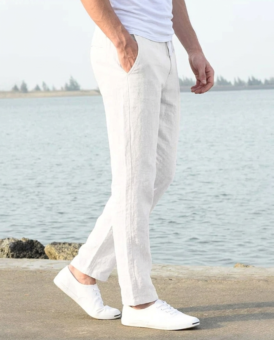 Pantaloni Uomo Traspiranti Taglio Comodo Estivi