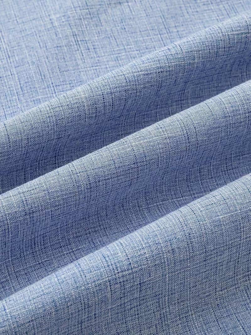 Camicia Uomo Manica Corta con Bottoni Nascosti Estiva