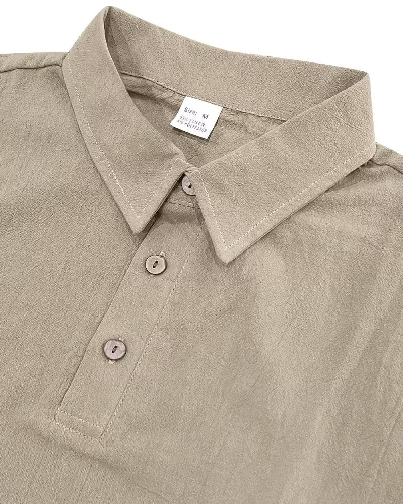 Camicia Uomo Manica Corta Elegante Traspirante