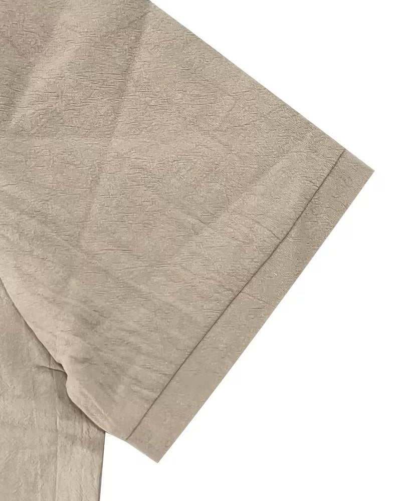Camicia Uomo Manica Corta Elegante Traspirante