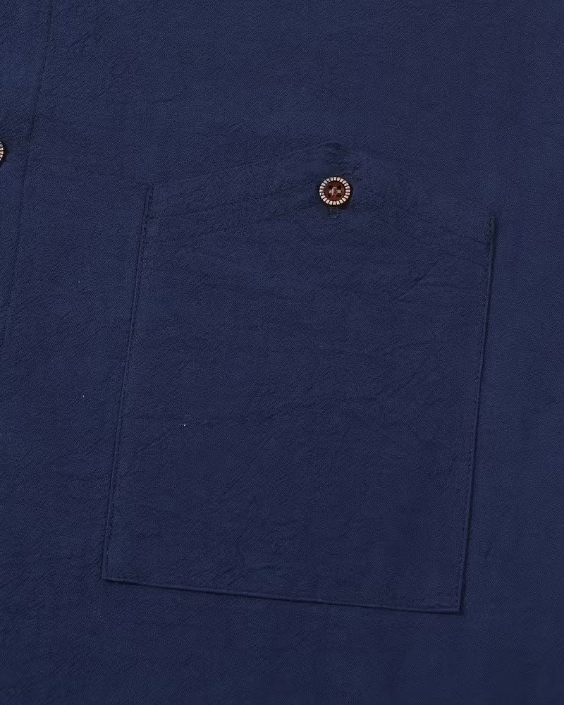 Camicia Uomo Manica Corta Stile Cardigan