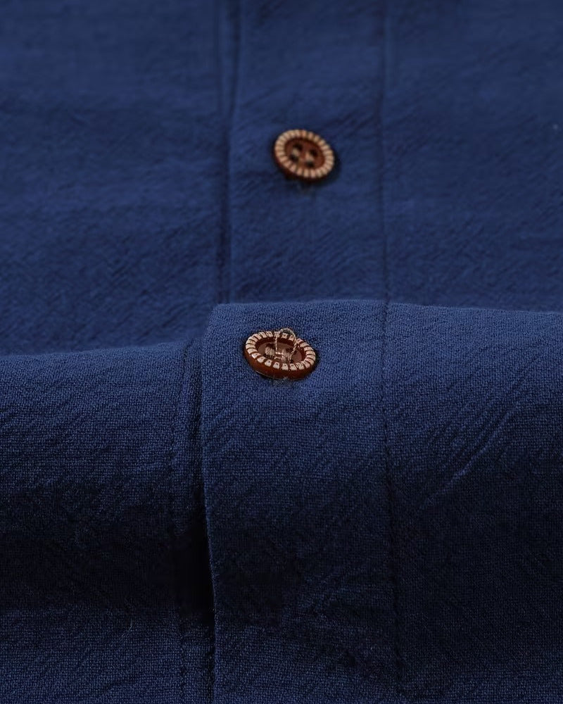 Camicia Uomo Manica Corta Stile Cardigan