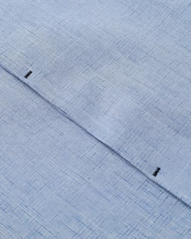 Camicia Uomo Manica Corta con Bottoni Nascosti Estiva
