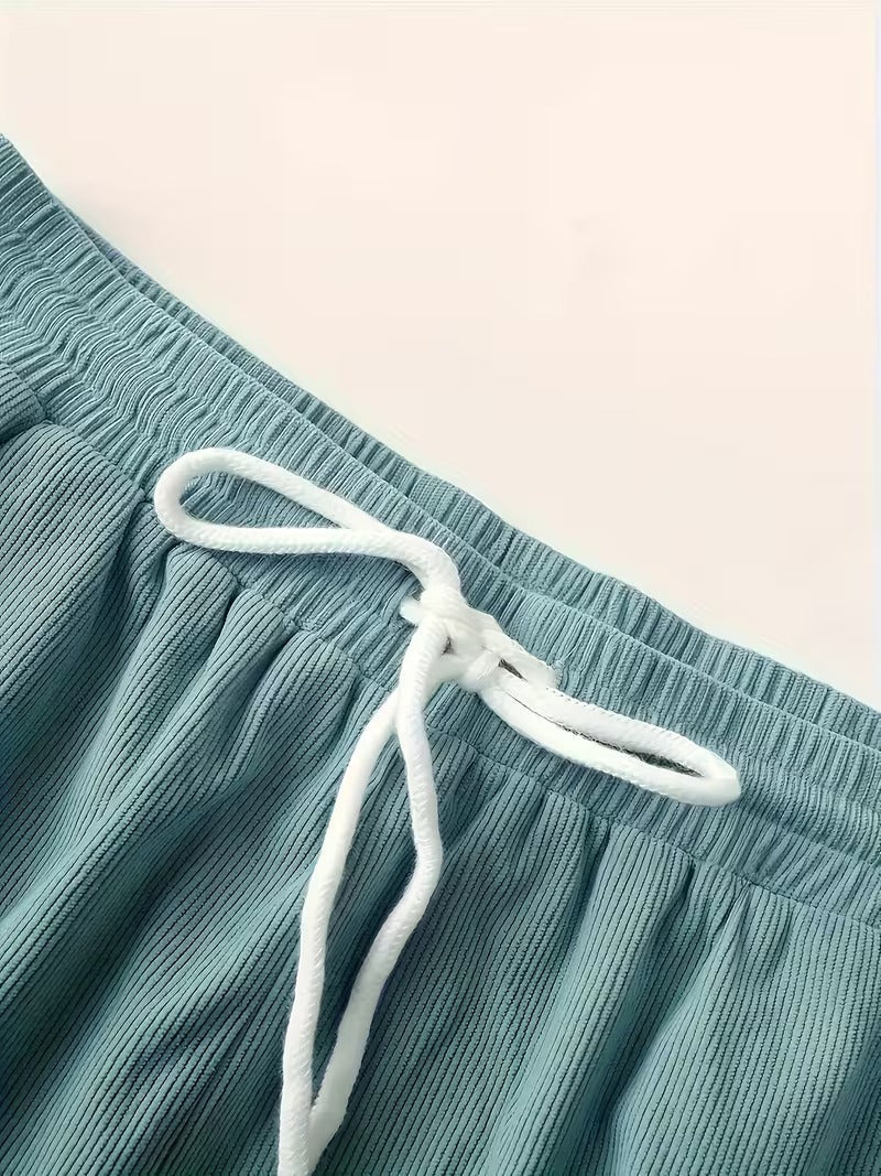 Pantaloncini Uomo Jogger in Velluto a Coste Sportivi
