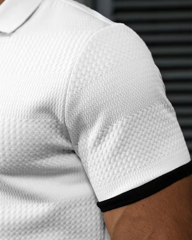 Polo Uomo Elasticizzata Elegante Casual
