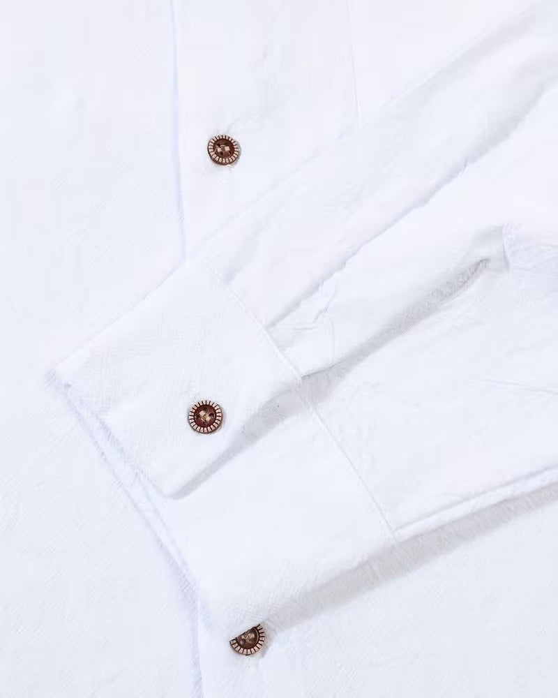 Camicia Uomo Vintage Manica Lunga con Taschino
