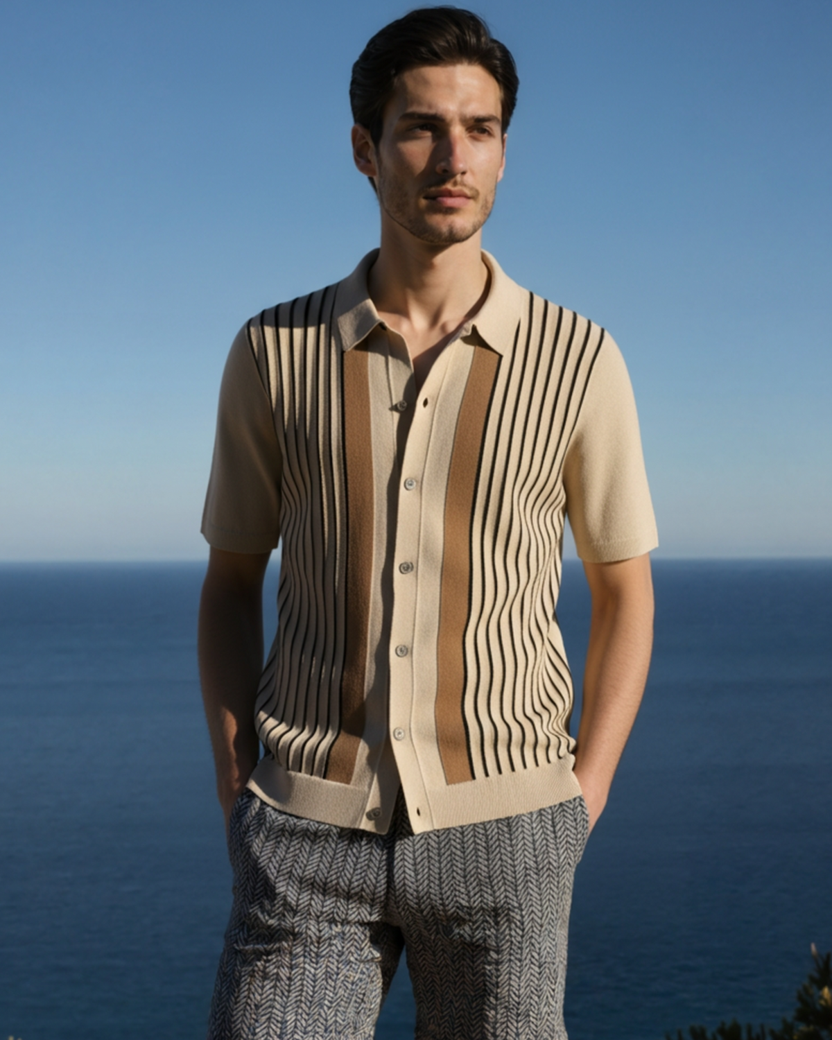 Polo Uomo in Maglia Elegante